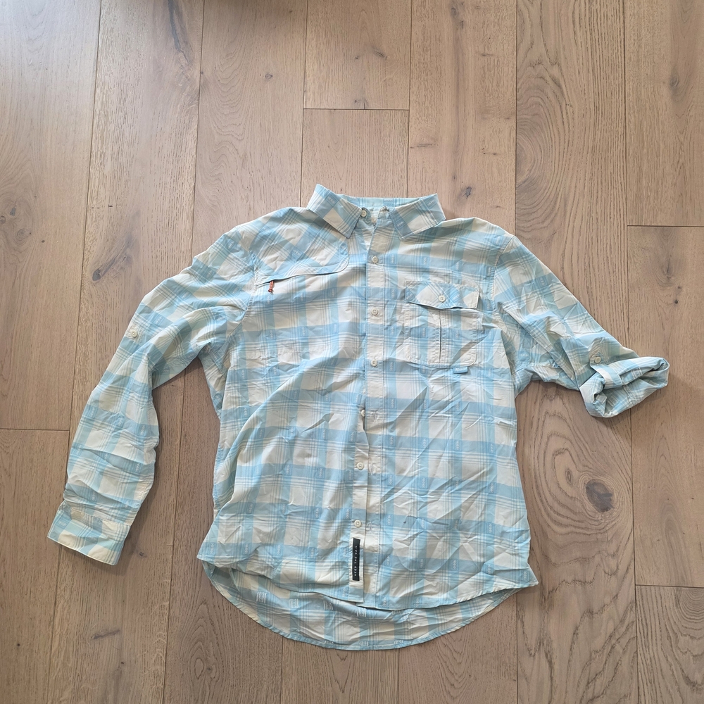Howler Brothers Light Blue Plaid Shirt L
